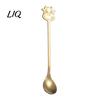 Acid Alkali Resistant Spoon Stainless Steel Coffee Spoon, Long Handle with Bull Head Decor, Pudding Dessert Multifunctional Stirring for Milk