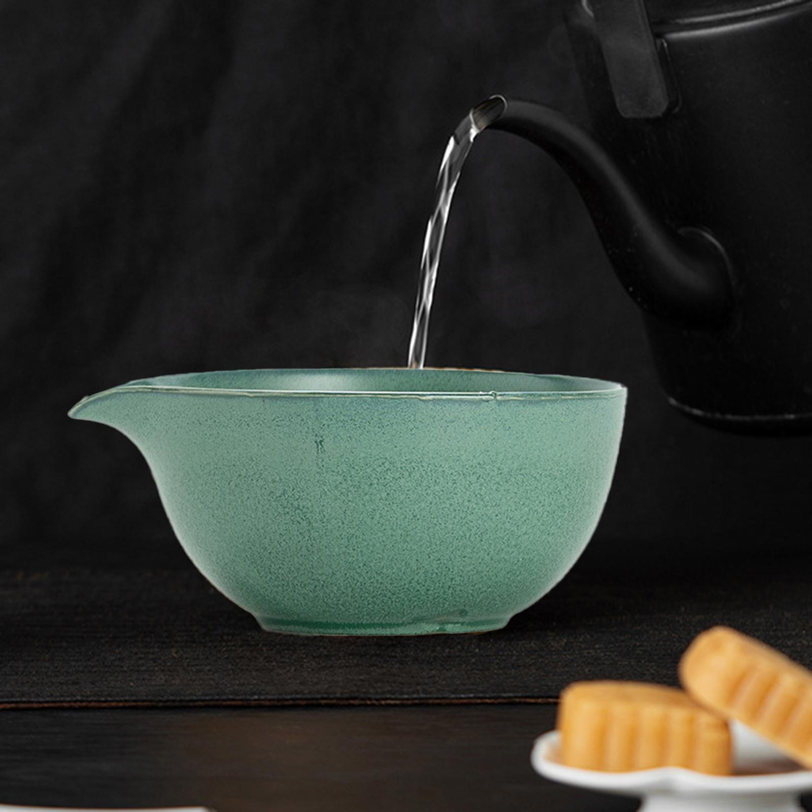 

Керамическая чаша для матча для японской чайной церемонии, утварь с носиком для наливания, подарок Green