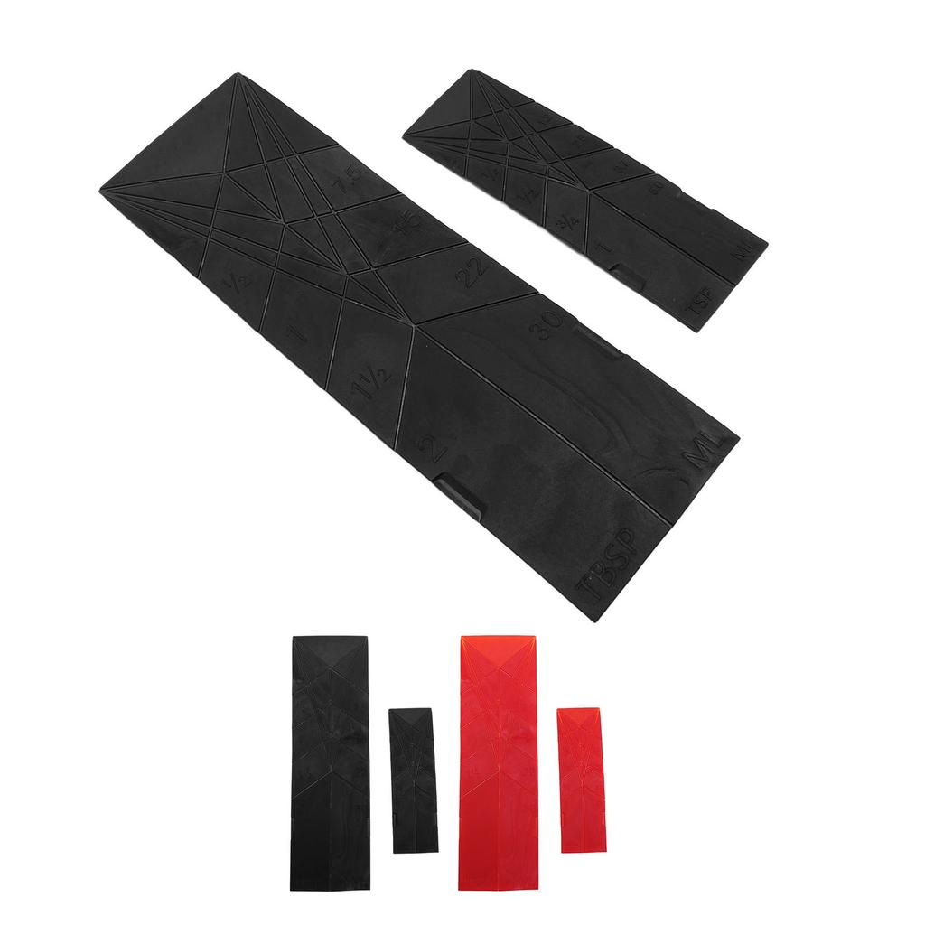 2pcs Large and Small Flat 3 in 1 Measuring Spoons Folds Flat Kitchen Utensils Scoop for Cook Baking