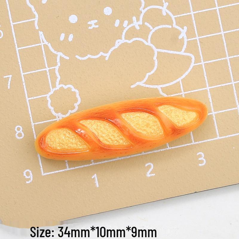 Cartoon Cream Glue Resin Simulation Croissant Decoration Accessory for DIY Jewelry, Hairpin, Shoe Buckle