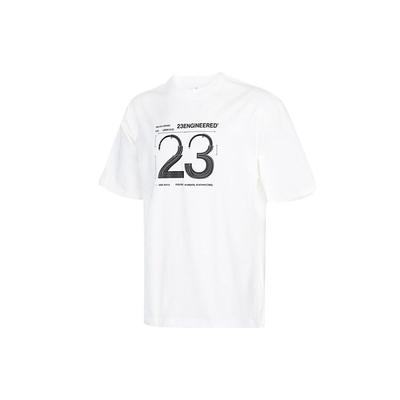 23 Engineered Print Short Sleeve T-Shirt Men Tops White DH8914-100