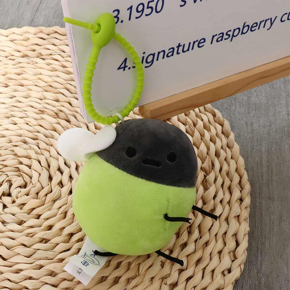Light-emitting Firefly Plush Doll Keychain Light-emitting Firefly Plush Keyring Kids Birthday Gift
