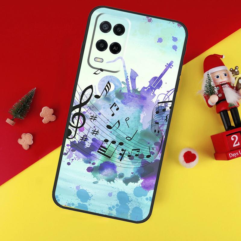Musical Music Note Case For Oppo A5 A6 Pro A15 A57 A17 A54 A74 A94 A76 A16 A96 A40 A60 A80 A18 A38 A58 A78 A98