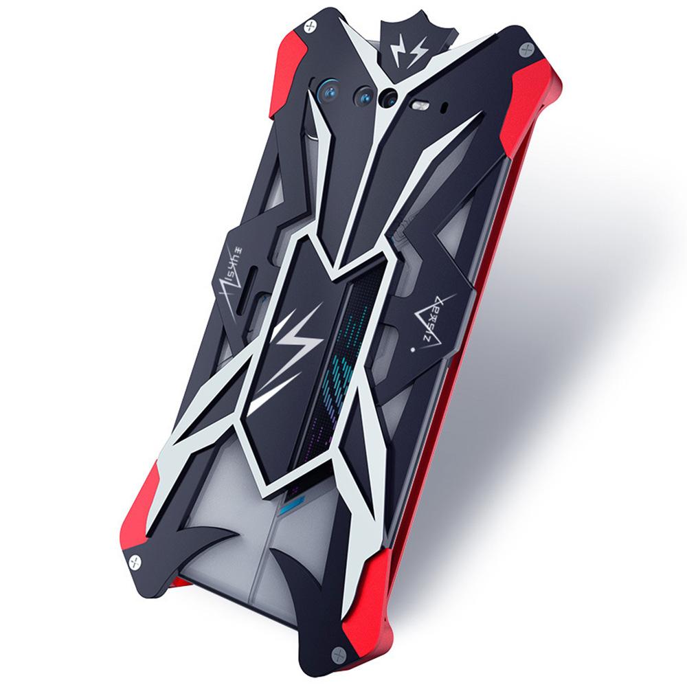 

For Asus ROG Phone 6 5G Aluminum Alloy Phone Case Dual-color Shockproof Protective Cover Black/Red