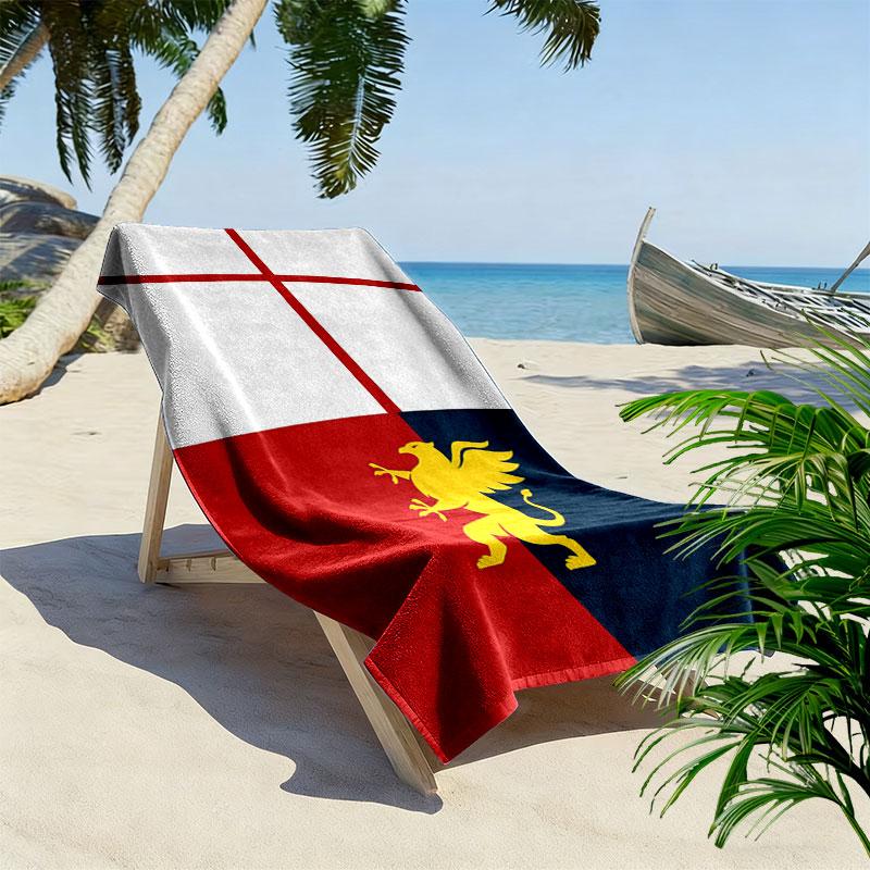 Genoa CFC Logo Strandtuch, Großes Weiches Schnelltrocknendes Handtuch für Strand Camping Schwimmen