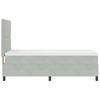 Boxspring Bed with Headboard Light Gray 100 X 200 Cm Velvet