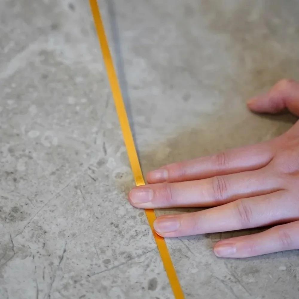 1roll 50m/1968.5in Floor Seam Sticker Self-Adhesive Sealing Strip Waterproof Wall Floor Tile Beauty Gap wall  Sticker