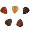 Wood Guitar Pick Box Smoothly Appearance Delicate Lightweight Portable Pick Case with 5Pcs Guitar Picks