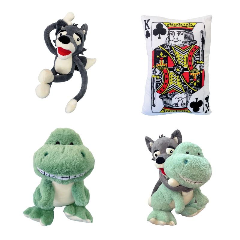 Plush Wolf Dinosaur Toy Kid Cute Doll Childern Birthday Presents Decoration Home