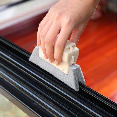 Good Window Slot Clean Tool Hand-held Track Cleaning Household Groove Brush Detachable Multifunctional Crevice Cleaner Sill Gap Brush Cleaning Cloth