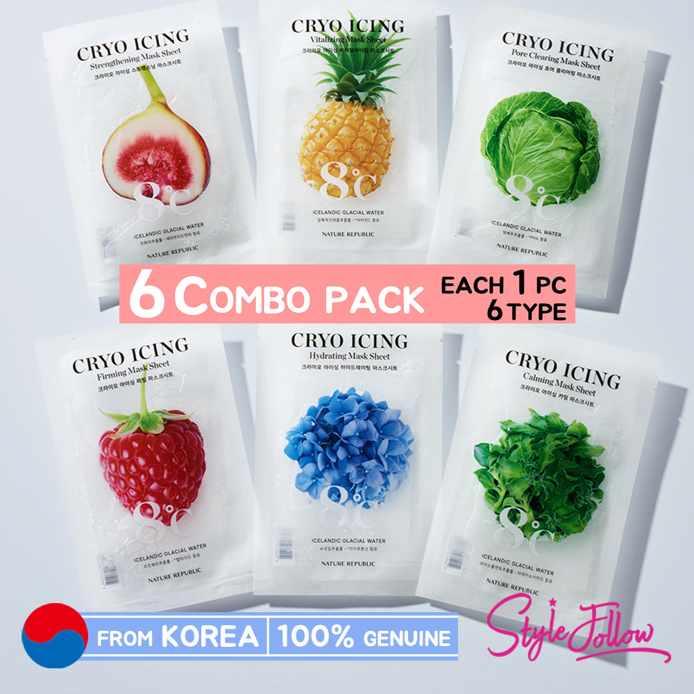 

[NATURE REPUBLIC] Тканевая маска Cryo Icing — 6 комбинированных наборов (каждый тип 1 шт. X 6 = 6 шт.)