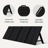 75W Bærbart solcellepanel med fast stativ Sammenleggbart solcellepanel dobbel USB Hurtiglading QC3.0 TYPE-C DC 3.0 for camping 18V solenergi generator strøm