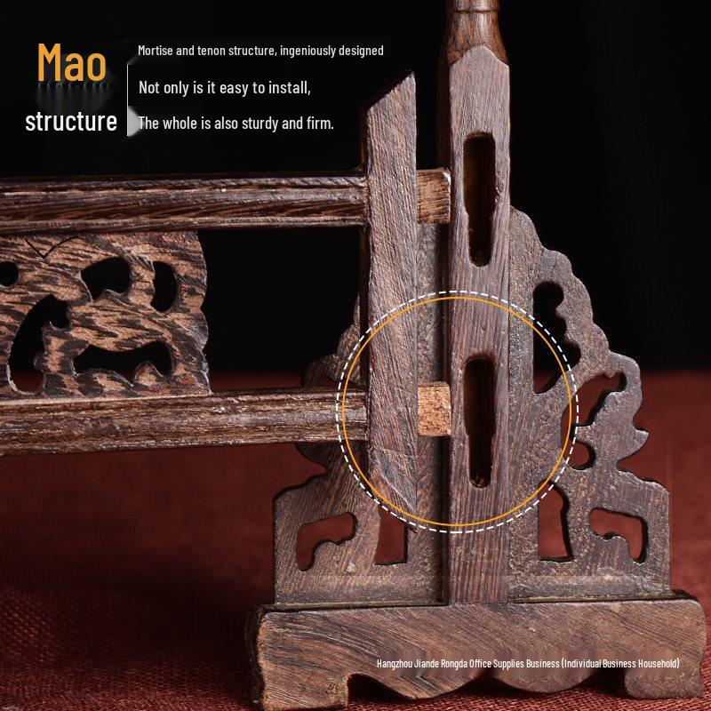 Solid Wood Calligraphy Brush & Pen Holder Stand for Beginners