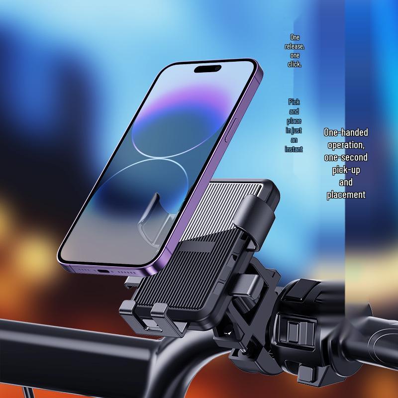 Anti-Slip Quick Release Motorcycle & Scooter Phone Mount for Delivery Navigation