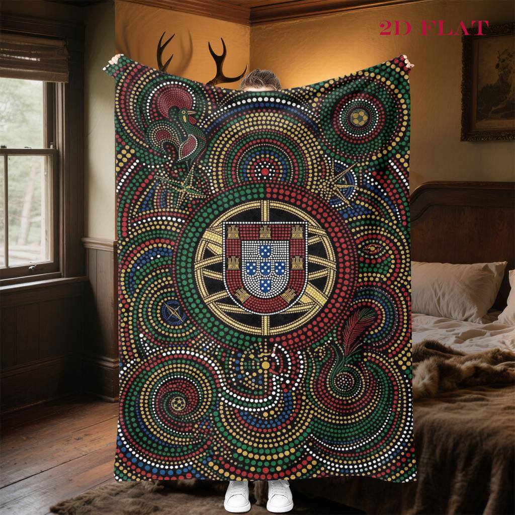 Portuguese Heritage Emblem blanket Suitable for all seasons blanket Digital printing Outdoor plush blanket bedroom