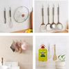 10Pcs Door Hook Adhesive Wall Hooks Transparent Anti-skid Traceless Heavy Duty Stick On Hook Bathroom Kitchen Wall Stickers