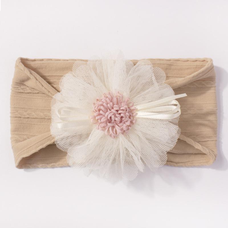 Hot-selling new baby headband cute mesh flower baby jacquard headscarf comfortable children's jewelry