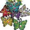 6Pcs/Set Colorful Butterfly Fowers Embroidered Patches Applique Clothing Patch Decoration