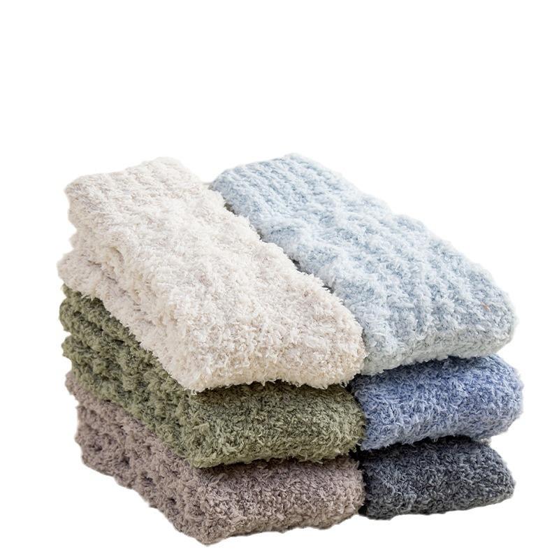 Female Autumn and Winter Models Add Velvet and Thick Warm Floor At Home Sleep In The Tube Socks