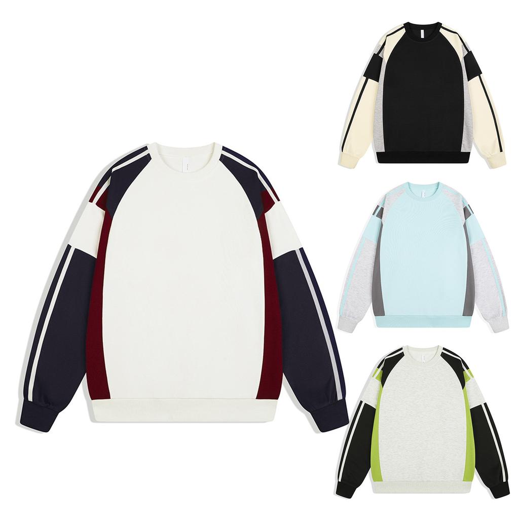 Classic Retro Sweatshirt, Round-neck Casual Sweatshirt, Loose Shoulder Sleeves, Versatile Sports Top