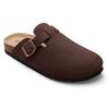 Fashion Smile PoP New Men Clogs Slippers Brand Suede Clogs Shoes Fashion Cork Men Mules Outdoor Nonslip Beach Shoes With Arch Support