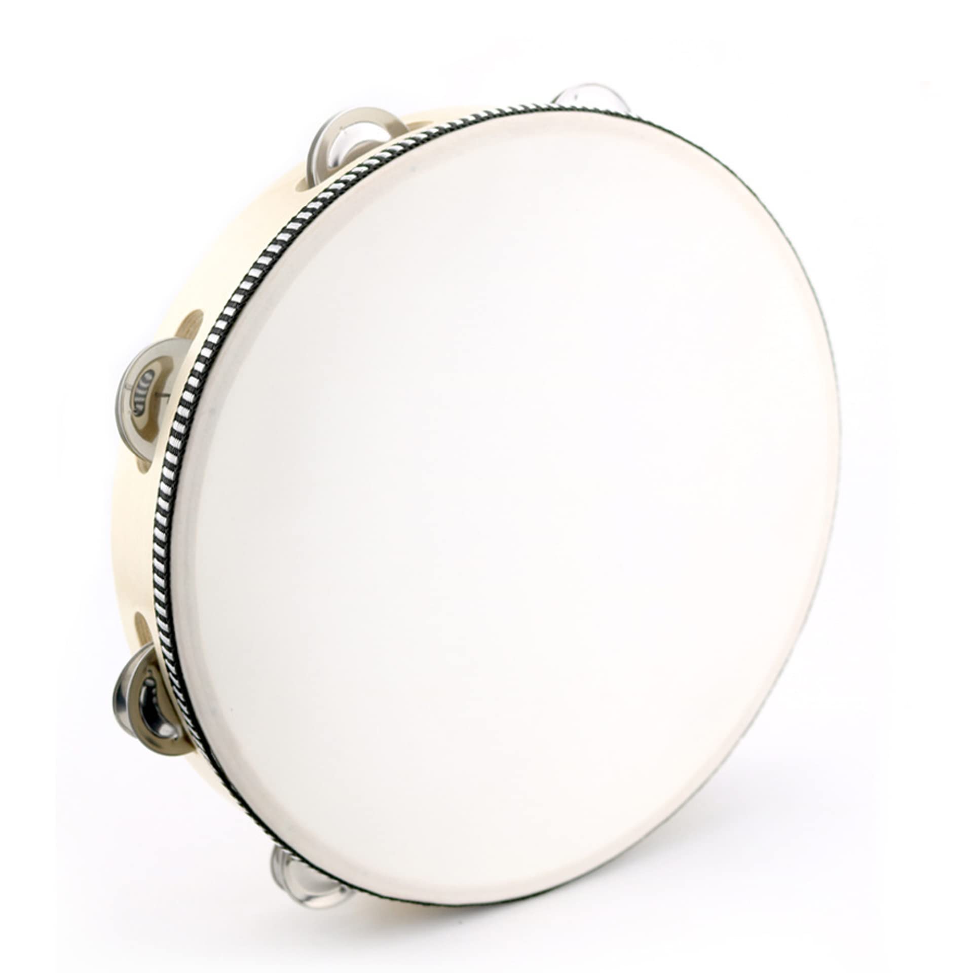 

Лаборатория RYOHIN. Портативный бубен, ручной барабан, березовая древесина с металлическим колокольчиком и кожей, 10 дюймов