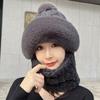 Winter Bucket Hat Korean Style Rabbit Fur Small Label All-match Warm Bucket Hat Fluffy Face-revealing Small Hat
