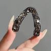 Rhinestone V-Shaped Mini Hair Clip for Women Small Fashion Anti-slip Metal High Ponytail Hair Claw Headdress Hair Accessories