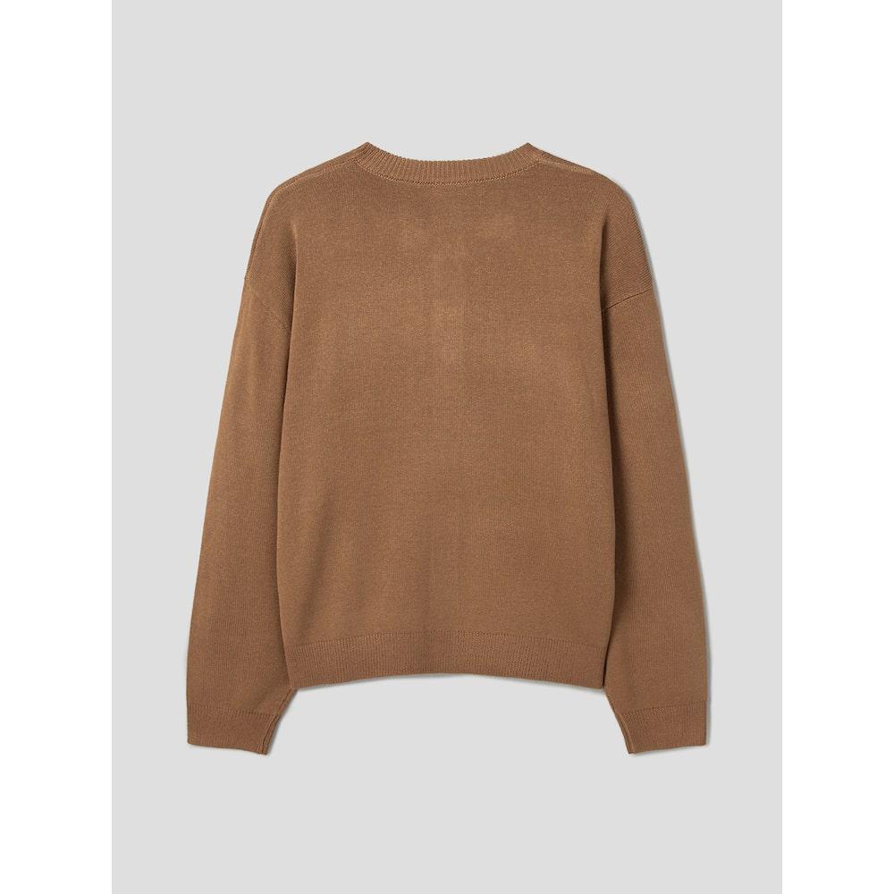 8seconds Project (Ww6) Round Button Cardigan Brown