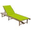 VidaXL Garden Lounge Chair with Cushion Bamboo