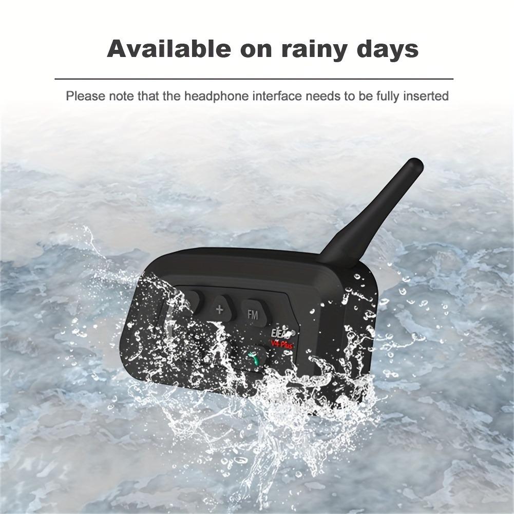 Motorcycle Helmet Bluetooth 5.1 Intercom with 1500m Range, 18h Talk Time, CVC Noise Cancelling & Waterproof Design