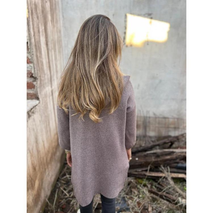 Veste à capuche en mélange de laine pour femme Manteau d'hiver décontracté Couleur unie Veste à poches Mode Automne Hiver pour l'Europe l'Amérique