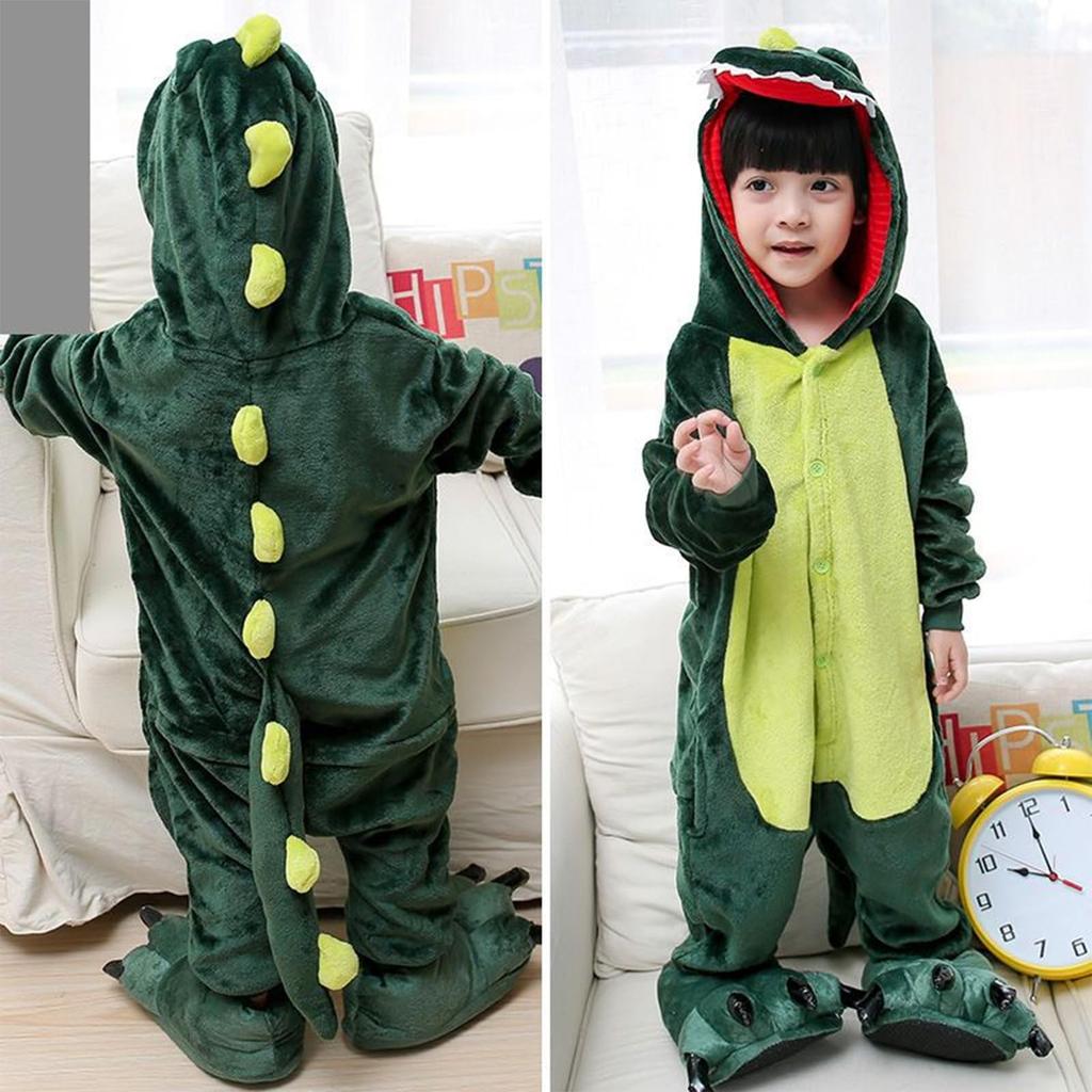 IPENNYE Dinosaur Kigurumi Animal Warm Cute Dinosaur Costume for Perfect for Room and Photo Kids' Costume, Pajamas, Flannel, Kids, Wear, Birthdays,