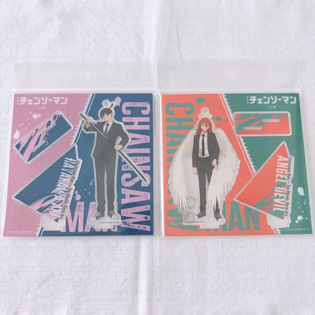 Used Chainsaw Man Reze Edition Acrylic Stand Aki Hayakawa Angel Devil 2 Piece Set