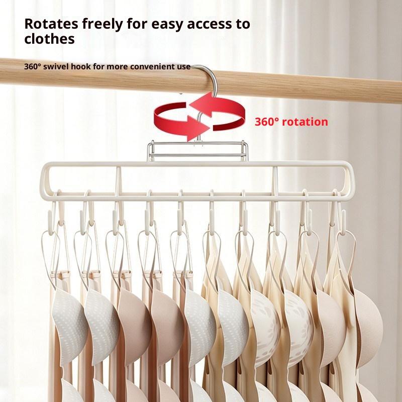 Multifunctional Closet Storage Hanger With 20 Non Slip Hooks Perfect For Organizing Bras Ties Belts Saving Wardrobe Space