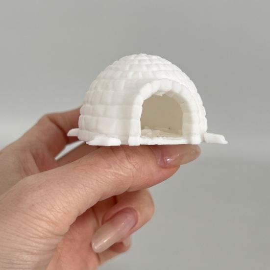 Yousheng Miniature Igloo Figurine Mini Lifelike Ice House Model Fish Tank Hideout Breeding Cave Arctic Igloo Micro Landscape Statue for Aquarium Decor
