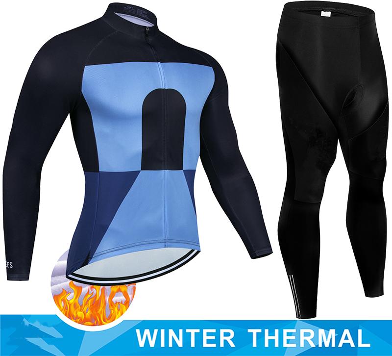 2026 Winter Velvet Warm Cycling Clothing Winter Thermal Fleece Clothing Men Road Bike Uniform Suit Bicycle Pants Set Jerseys Sports Clothes