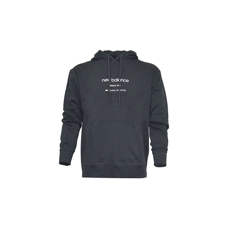 

New Balance повседневная спортивная толстовка с капюшоном, пуловер унисекс, темно-серый NCA4E023-CHL