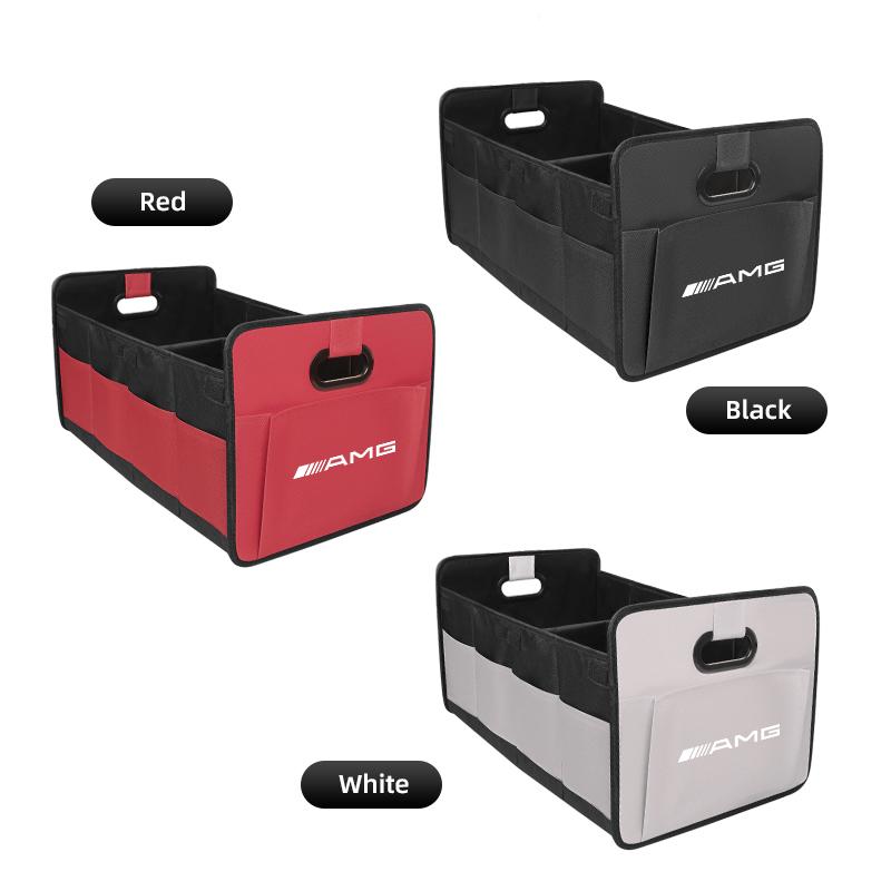 Large Capacity Foldable Car Badge Stickers Trunk Storage Box For Mercedes Benz A B C E G CLA W203 W204 C260 E300L A200L GLC300