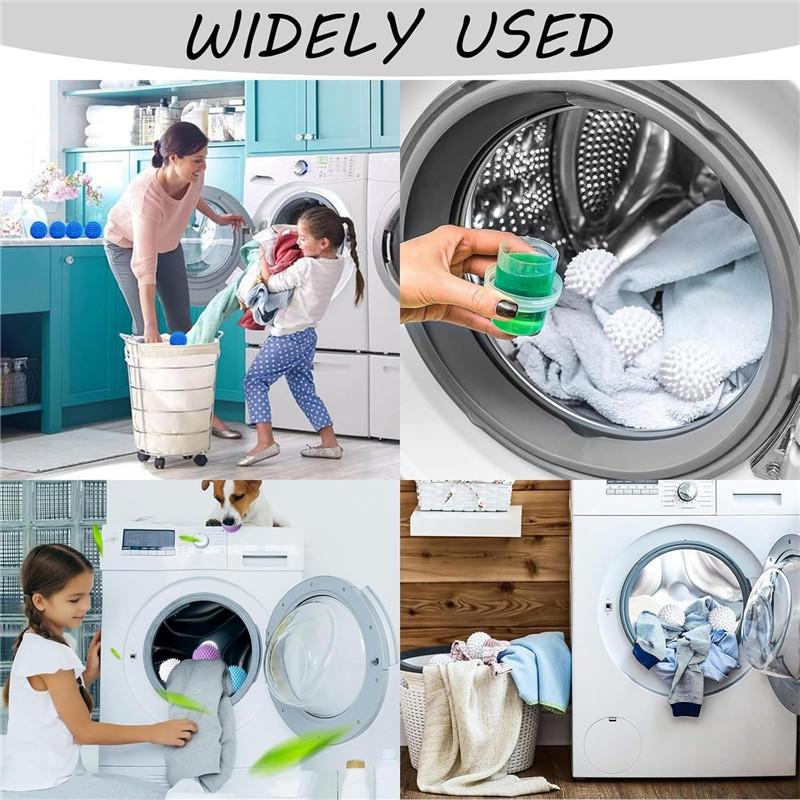 4Pcs Reusable Tumble Eco Dryer Softener Washing Clothes Machine Balls Plastic