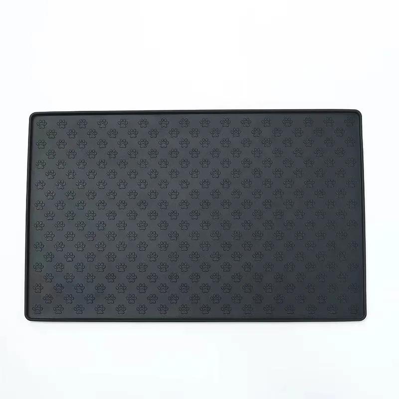 Pet Placemat Cat Dog Drinking Feeding Placemat Feeder Mats Cat Feed Mat Dog Food bowl Mat Silicone Waterproof Pet Bowl Pad
