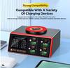YCS S500/S550/S600 Multi 8 Port USB Charger With 15W Magnetic Wireless Charging PD 100WQC Station For Phones Fast Charge Tools