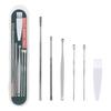6-Piece Stainless Steel Spiral Ear Pick Set, Ear Cleaning Tool Kit (as Shown In Picture) Set A with Brush