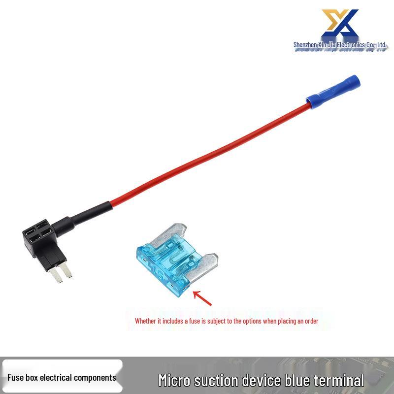 Car PTO Power Cord Socket with Fuse Box for Non-Destructive Wiring, Medium Small Mini with Long Leg