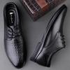 Fashion Handmade Genuine Leather Mens Shoes New Trendy Minimalist Oxford Shoe Lace Up Formal Business Shoes Classic Gentleman Footwear