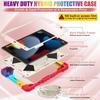 iPad 10.2 Contrast Shoulder Strap Case: 360° Rotating, Dual-Layer, Silicone Protective Cover for iPad 9/8/7