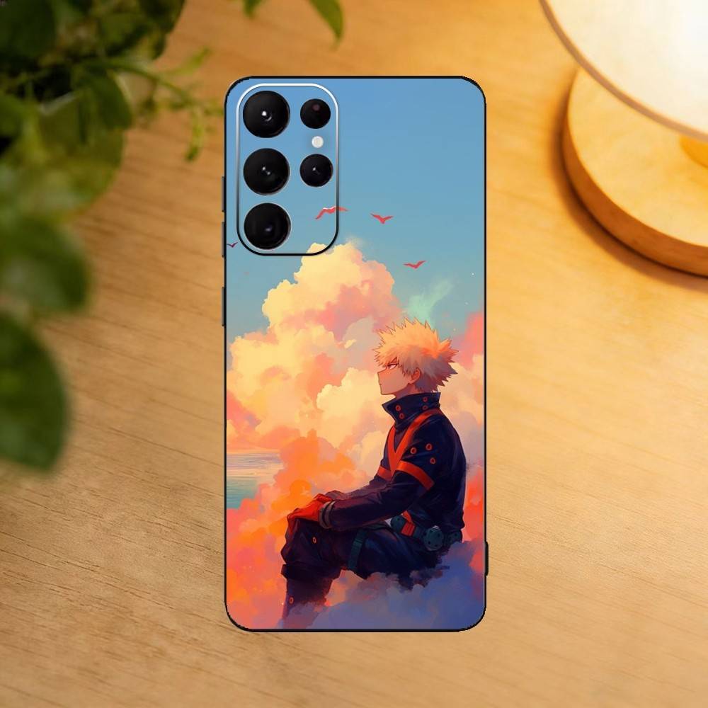 bakugo A-Anime K-Katsuki phone Case For Samsung S25,24,21,22,23,30,Ultra,20,Plus,Fe,Lite,Note Soft Black Cover
