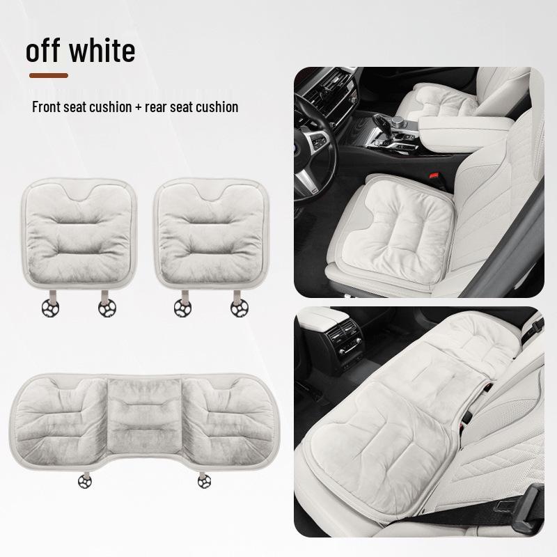 Winter Flannel Car Seat Cushions - Thick, Warm, Front & Rear Options