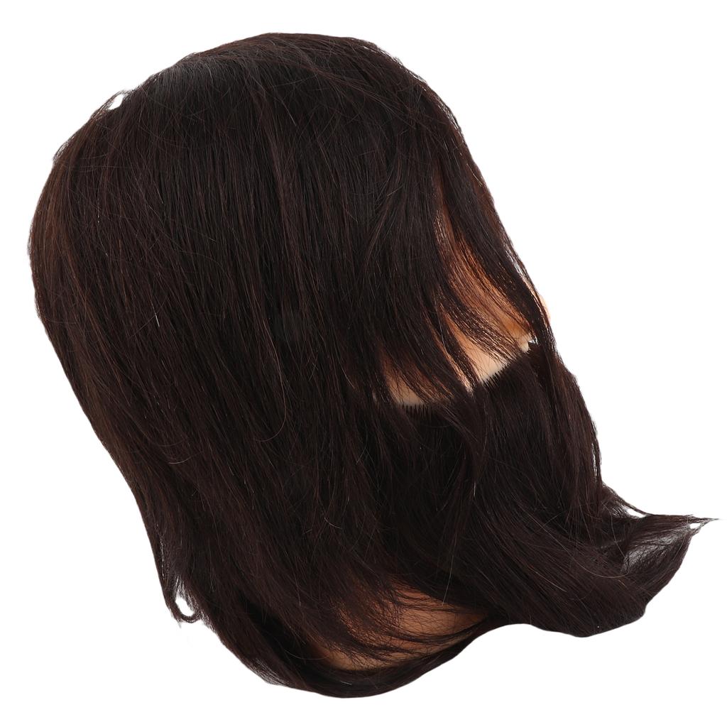 Salon Male Mannequin Head Human Hair Practice Hairdressing Training Head for Styling