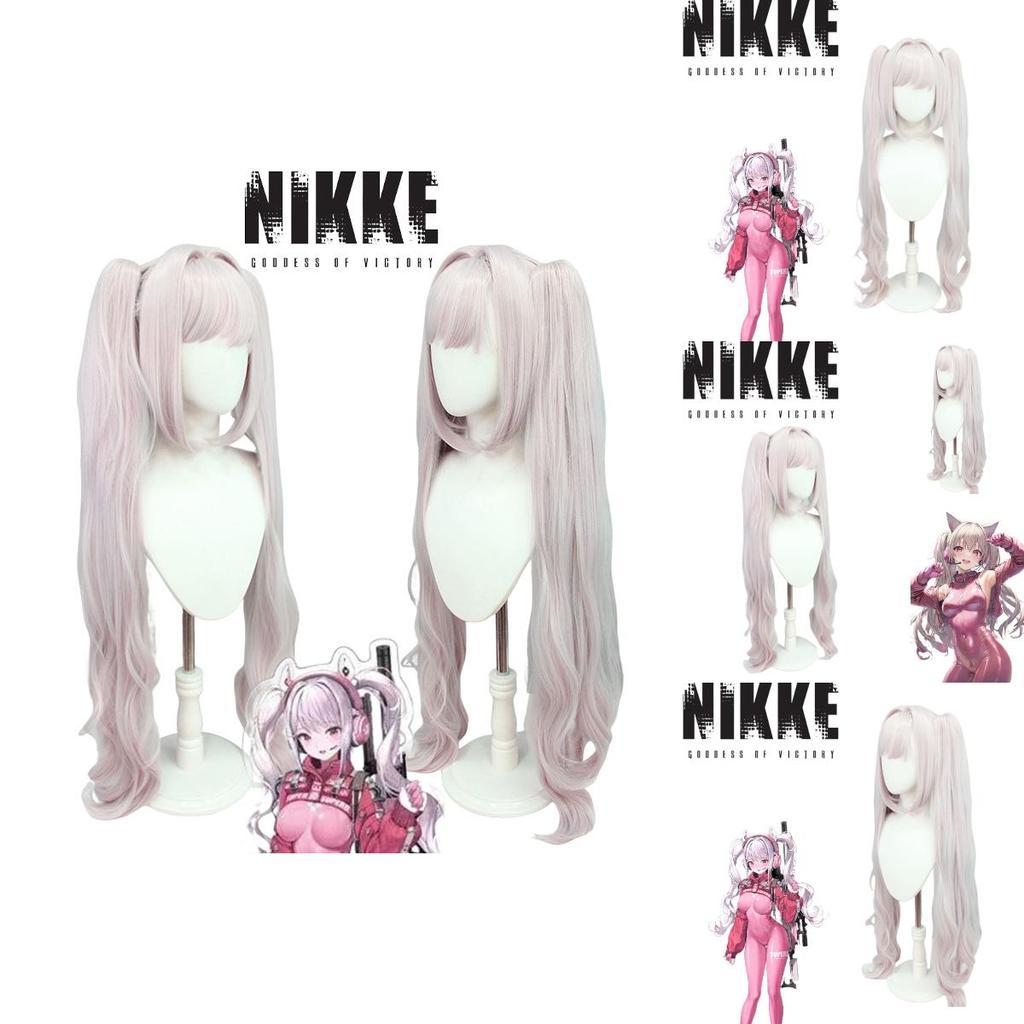 Nikke Victory Goddess Cosplay Wig In Light Pink And White